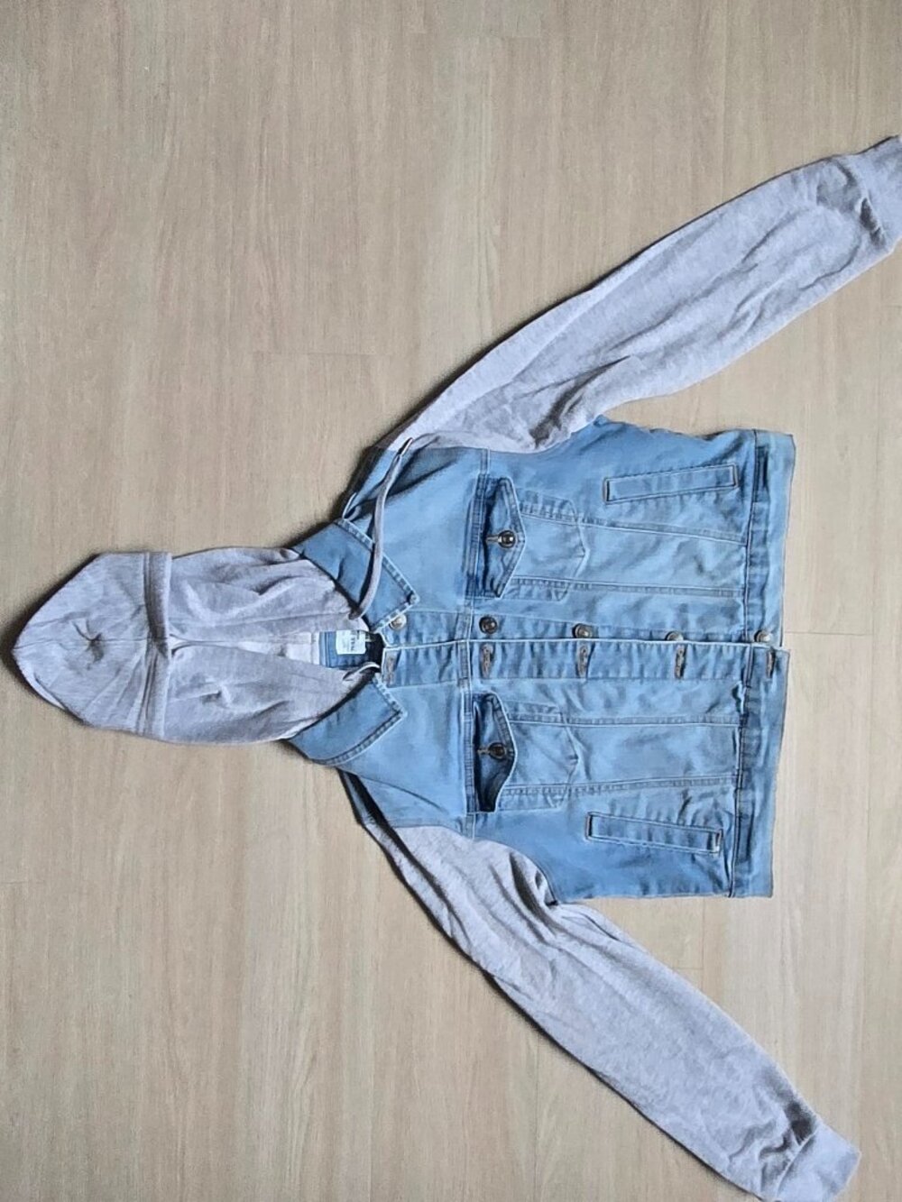 Hooded jean jacket